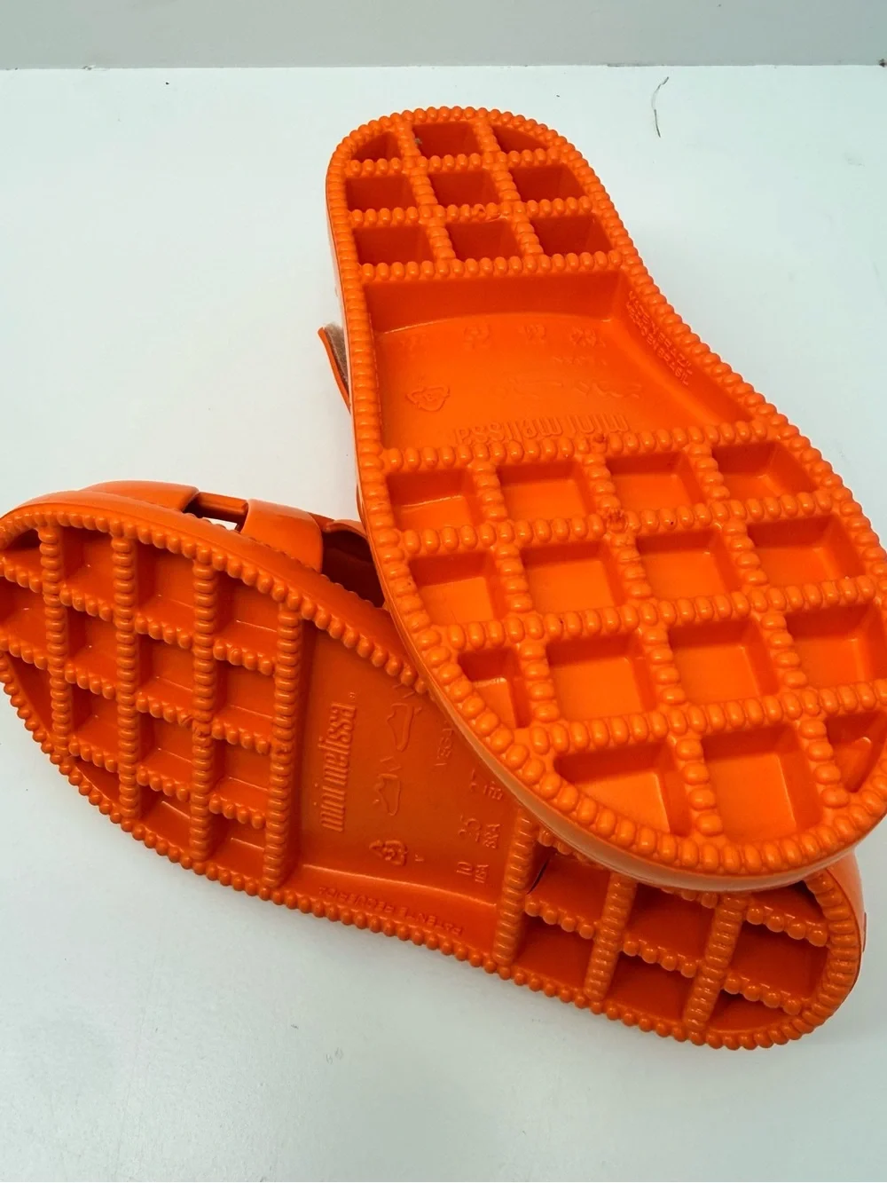 Mini Melissa Hip Daydream Orange Jelly Sandals Size 10 NIB
